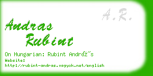 andras rubint business card